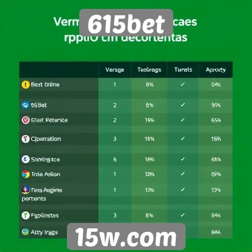 Comparação entre 615bet e concorrentes do setor